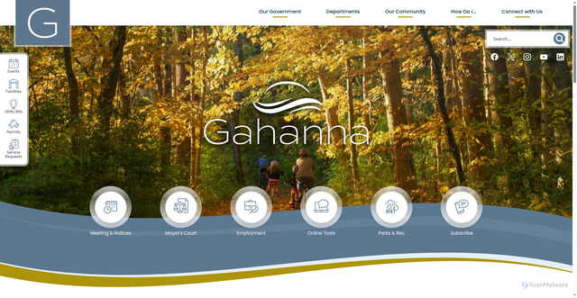 Security scan screenshot of https://gahanna.gov/