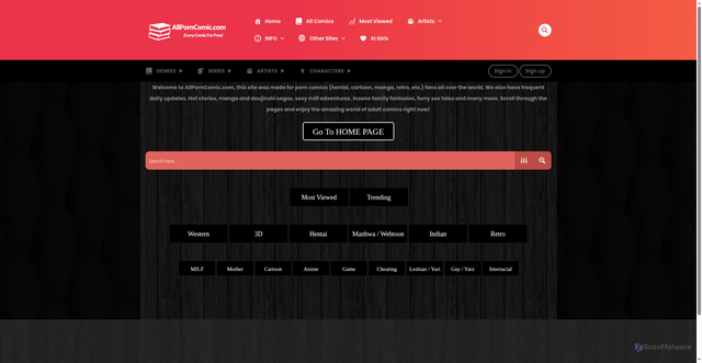 Security scan screenshot of https://cdn.allporncomic.com