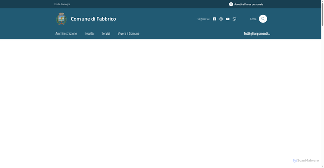 Security scan screenshot of https://www.comune.fabbrico.re.it
