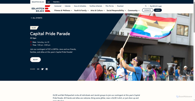 Security scan screenshot of https://www.edcjcc.org/calendar/pride-parade-2026/