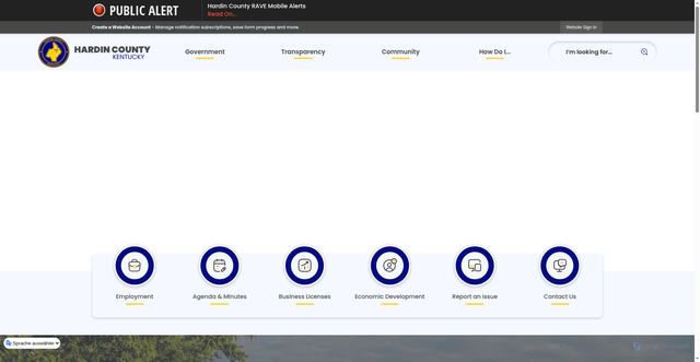 Security scan screenshot of https://hardincountyky.gov/