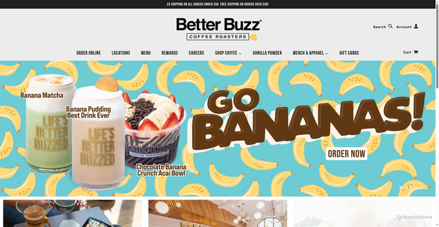Security scan screenshot of https://betterbuzzcoffee.com