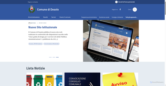 Security scan screenshot of https://comune.dosolo.mn.it/