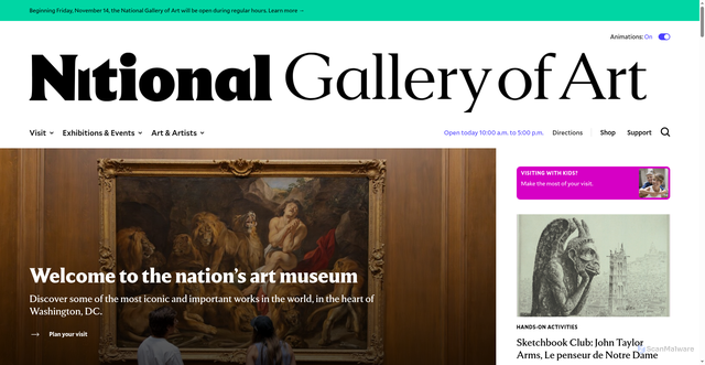 Security scan screenshot of https://www.nga.gov/