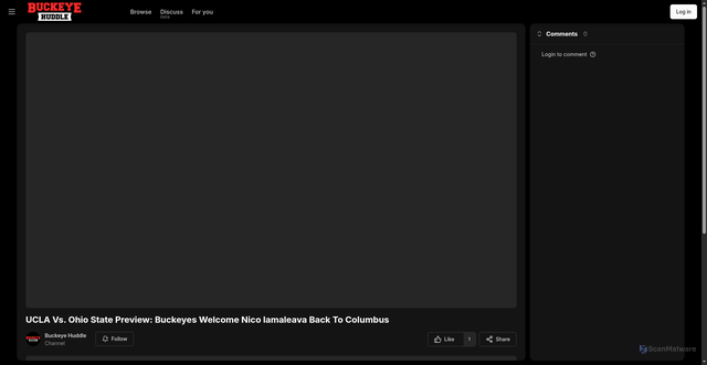 Security scan screenshot of https://www.buckeyehuddle.com/videos/574a3d1c-7409-41dc-9fde-6bb5480efcae