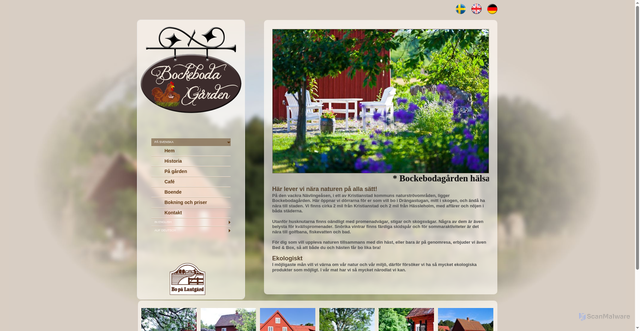 Security scan screenshot of https://bockebodagarden.se