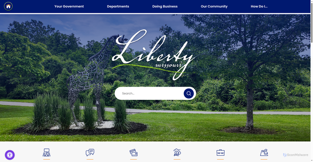 Security scan screenshot of https://www.libertymissouri.gov/