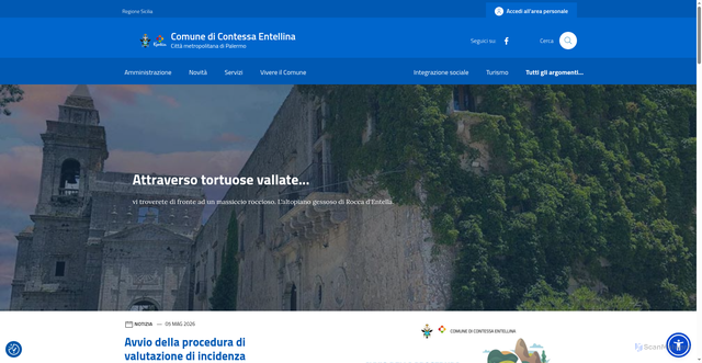 Security scan screenshot of https://comune.contessaentellina.pa.it/