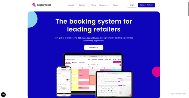 Security scan screenshot of https://appointedd.com