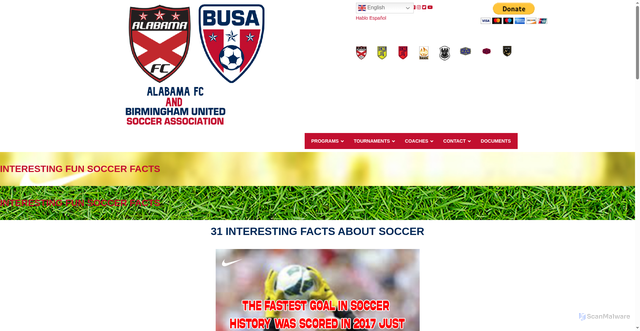 Security scan screenshot of https://www.birminghamunited.com/funfacts/