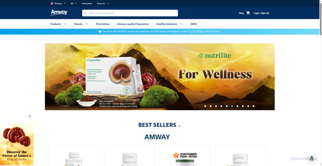 Security scan screenshot of https://amway.my