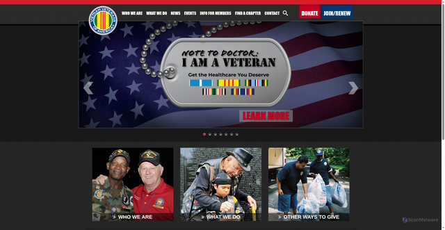 Security scan screenshot of https://vva.org/