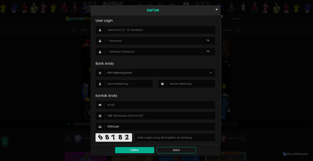 Security scan screenshot of https://kalah-saing-kok-ngereport.pages.dev/