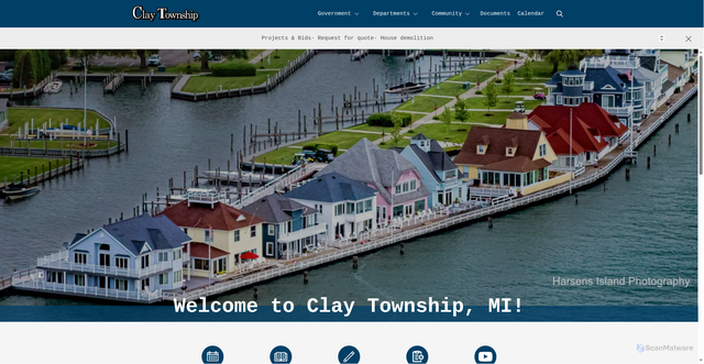 Security scan screenshot of https://claytwpmi.gov/