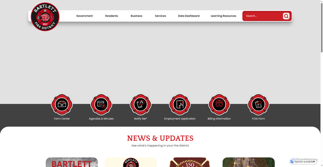 Security scan screenshot of https://bartlettilfd.gov/