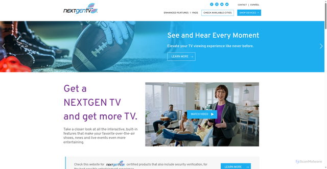 Security scan screenshot of https://www.watchnextgentv.com/