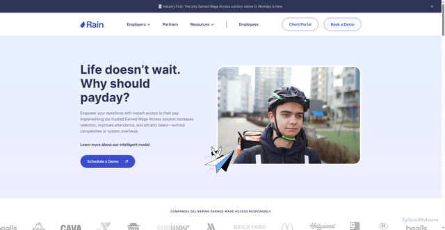 Security scan screenshot of https://rainapp.com