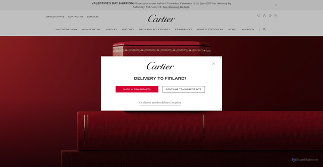 Security scan screenshot of https://www.cartier.com/en-us/the-valentines-day-gift-edit.html