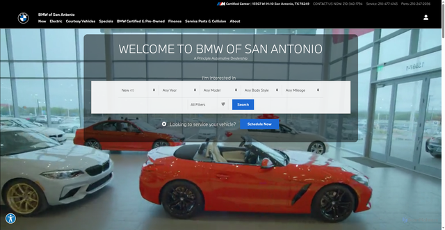 Security scan screenshot of https://bmwofsanantonio.com
