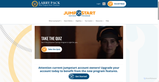 Security scan screenshot of https://wvjumpstart.gov/
