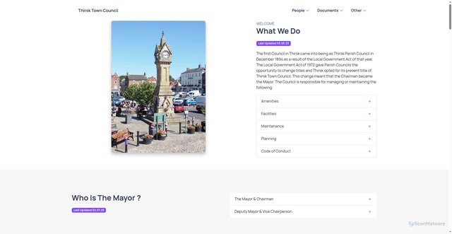 Security scan screenshot of https://thirsk-tc.gov.uk/