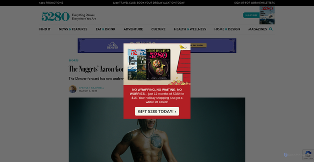 Security scan screenshot of https://5280.com/the-nuggets-aaron-gordon-bares-almost-all/