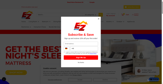 Security scan screenshot of https://ezfurnitureae.com