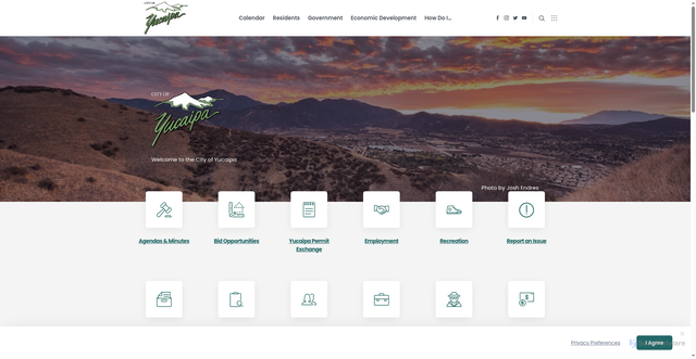 Security scan screenshot of https://yucaipa.gov/