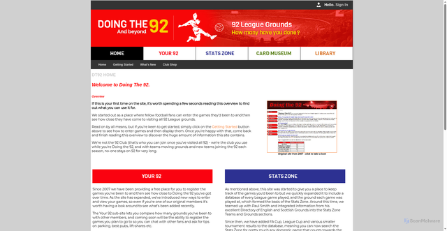 Security scan screenshot of https://doingthe92.com