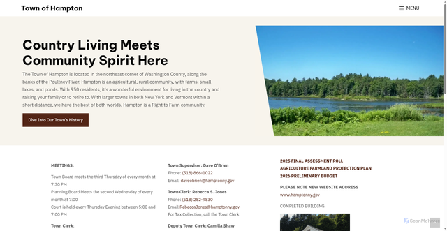 Security scan screenshot of https://hamptonny.gov/