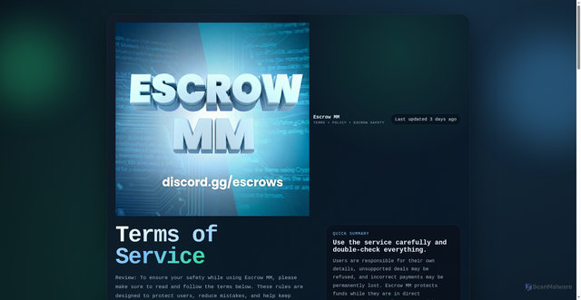 Security scan screenshot of https://escrow-g7gswa9x7z.edgeone.app/