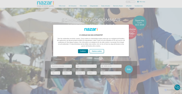 Security scan screenshot of https://statics.nazar.se/