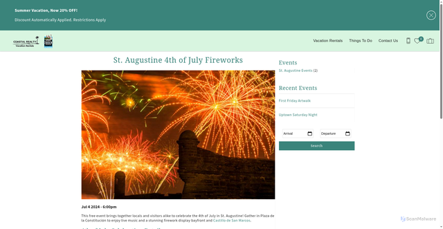 Security scan screenshot of https://www.oceanvillageclubfl.com/st-augustine-4th-july-fireworks