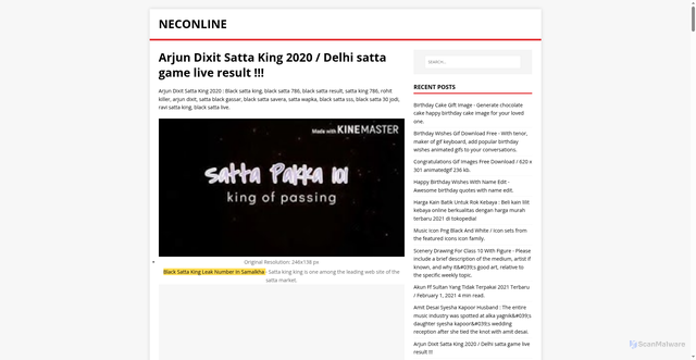 Security scan screenshot of https://enilcones.pages.dev/posts/arjun-dixit-satta-king-2020/