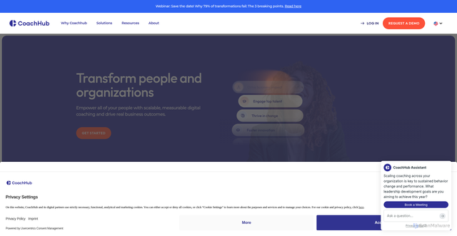 Security scan screenshot of https://identity.coachhub.io