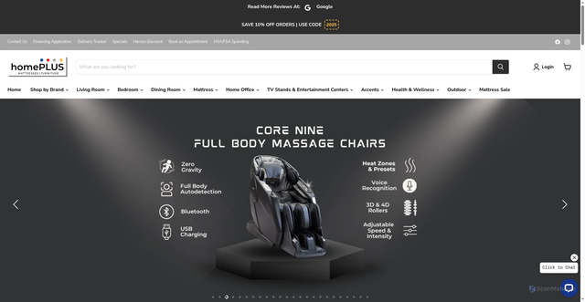 Security scan screenshot of https://ushomeplus.com