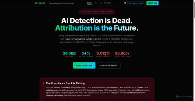 Security scan screenshot of https://aiedsynergy.pages.dev/