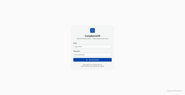 Security scan screenshot of http://compliance-os.app/
