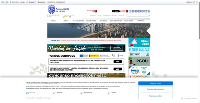 Security scan screenshot of https://www.laredo.es/