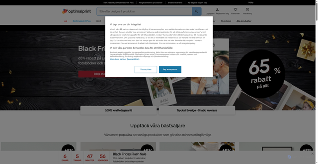 Security scan screenshot of https://www.optimalprint.se/