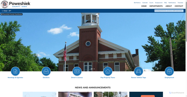 Security scan screenshot of https://poweshiekcountyiowa.gov/
