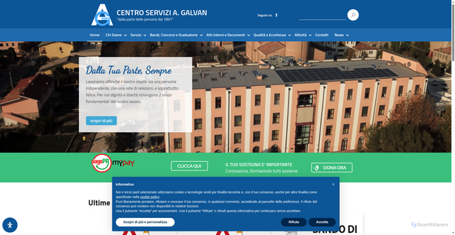 Security scan screenshot of https://www.csgalvan.it/