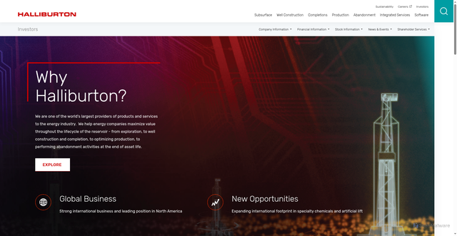 Security scan screenshot of https://ir.halliburton.com/