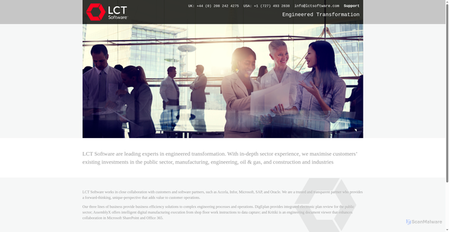 Security scan screenshot of https://lctsoftware.com