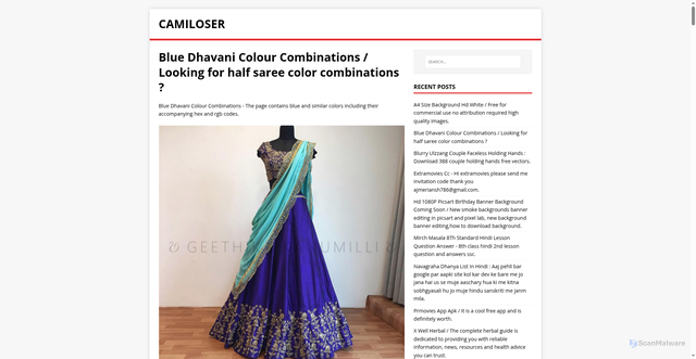 Security scan screenshot of https://resolima.pages.dev/posts/blue-dhavani-colour-combinations/