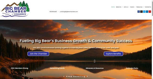 Security scan screenshot of https://www.bigbearchamber.com/