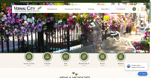 Security scan screenshot of https://vernal.gov/