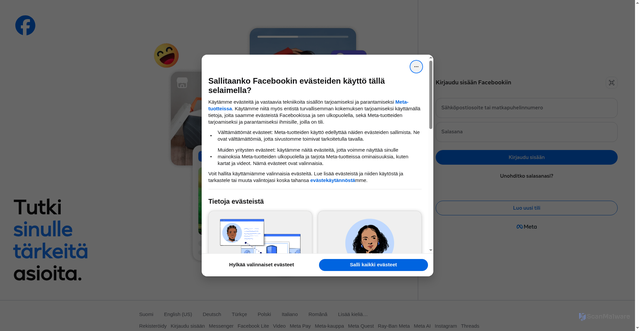 Security scan screenshot of https://fi-fi.facebook.com