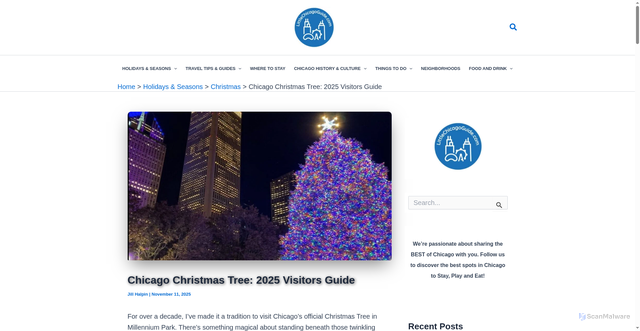 Security scan screenshot of https://littlechicagoguide.com/chicago-christmas-tree/