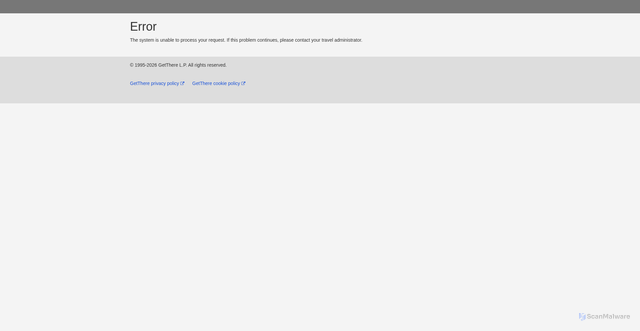 Security scan screenshot of https://wcp.getthere.net